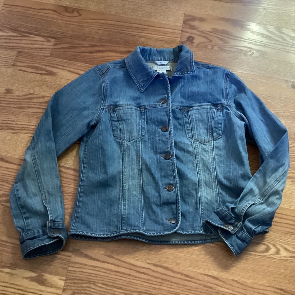 Geoffrey Beene Sport Light Blue Stretch Denim Jacket Size 10